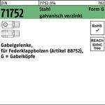 Gabelgelenk DIN 71752 f.Federklappbolzen G 6x12 Stahl galv.verz. 10St. - VPE: 10