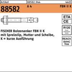 Bolzenanker R 88582 FBN II 16/15K A 4 10 Stück FISCHER - VPE: 10