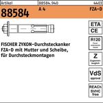 Durchsteckanker R 88584 ZYKON FZA-D 14x100 M10D/40 A 4 10 Stück FISCHER - VPE: 10