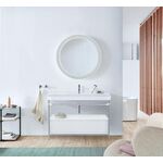 Duravit Waschtischset HAPPY D.2 PLUS 1175x490mm ein Hahnloch weiß seidenmatt