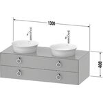 Duravit Waschtischunterbau WHITE TULIP 1300x550mm 2 Schubk No we sdm ES Ei Mi.