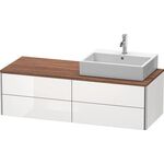 Duravit Waschtischunterbau XSQUARE 1400x400x548mm 4 Sk we hgl ES NB beids