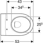 Geberit Wand-Tiefspül-WC iCon Rimfree, geschlossene Form weiß KT