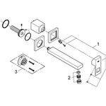 Grohe 2-Loch-Waschtischbatterie EUROCUBE Ausldg 231mm chr