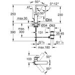 Grohe Einhand-Waschtischbatterie ALLURE 1/2Zoll L-Size ha graph