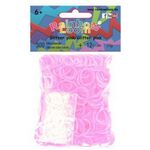 Rainbow Loom Silikon Glitzer pink, 300 Stück, 1 Beutel