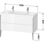 Duravit Möbelwaschtischset XVIU 1200x480mm Cha ma / we s-matt Ra B1 1 HL