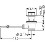 HG Ablaufventil f WT- u Bidetmischer DN 32 ES-Op.