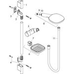 Brauseset RAINDANCE SELECT E 120 3jet EcoS Vers. Bsta Unica´S Puro 90cm we/chr