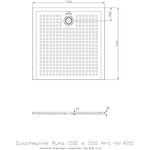 Hoesch Duschwanne MUNA S mit Antirutsch 1100x1100x30mm weiß