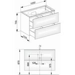 Keuco Waschtischunterbau EDITION 11 sw gebü 1050x700x535mm