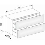 Keuco Sideboard EDITION 11 1400x700x535mm m LED-Innenbel. Ei tab. A