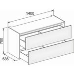 Keuco Unterbauschrank EDITION 11 PLANNIN 1400x700x535mm trü sdm