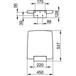 Keuco Klappsitz PLAN CARE SiFl 45cm Alu sil-elo/sw