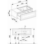 Keuco Waschtischunterbau EDITION 11 1050x350x535mm sw sdm