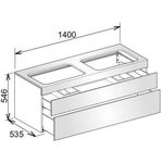 Keuco Waschtischunterbau EDITION 400 1400x546x535mm o HL-Boh ant