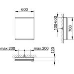 Keuco Spiegelschrank ROYAL MODULAR 2.0 Breite 600mm Höhe 700mm Tiefe 120mm