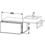 Duravit Konsolenunterschrank L-CUBE 400x820x477mm eiche kaschmir