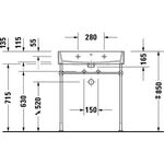 Duravit Waschtisch VERO AIR o ÜL m HLB 700x470mm 3 HL weiß WG