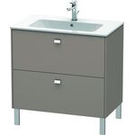 Duravit Waschtischunterbau BRIOSO Griffe chrom 683x820x479mm basalt matt