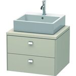 Duravit Konsolenunterschrank BRIOSO Griffe chrom 442x620x550mm taupe matt