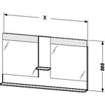 Duravit Spiegel VERO 142x1100x800mm Be betongrau matt