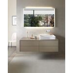 Duravit Konsole XSQUARE 16x1400x550mm m Ausschnitt rechts leinen