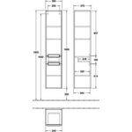 V&B Hochschrank SUBWAY 2.0 350x1650x370mm Ans re White Wood