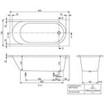 V&B Whirlpoolsystem O.NOVO m BW R-eck 170x75 Tech. Pos 2 we