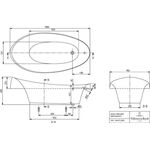 V&B Whirlpoolsystem AVEO m AVEO BW 1900x950mm Tech. Pos 1 we