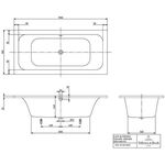 V&B Whirlpoolsystem LOOP & FRIENDS m BW R-eck 1900x900 Tech. Pos 1 we