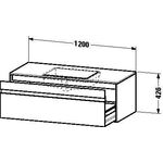 Duravit Waschtischunterbau KETHO 550x1200x426mm weiß hochglanz