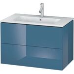 Duravit Waschtischunterbau L-CUBE 820x481x550mm stone blue hochglanz