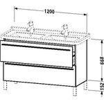 Duravit Waschtischunterbau X-LARGE 1200x470x668mm weiß hochglanz