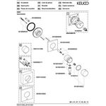 Keuco Absperrventil IXMO UP f 1 Verbr Rosette eckig vc