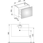 Keuco Waschtischunterbau X-LINE 800x605x490mm weiß