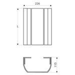 SCHELL Anschlussblende Duschpaneel LINUS Alu-eloxiert, gebürstet 150-450mm