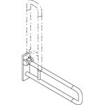 Hewi Stützklappgriff SERIE 801 d= 33mm, Aluminiumkern 700mm sand