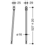 Hewi Bodenstütze SERIE 801 f Stützklappgr Länge 527mm anthrazitgrau