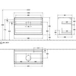 V&B Waschtischunterschrank FINION 1000x603x501mm AP Gl wh ma gls wh lacq.