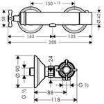 Brausethermostat AXOR MONTREUX DN 15, Aufputz brushed gold optic