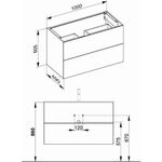 Keuco Waschtischunterbau X-LINE 1000x605x490mm weiß