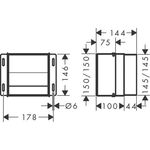 HG WC-Papierhalter XtraStoris Original 150x150x140mm mattschwarz