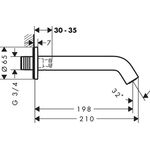 HG Wanneneinlauf Tecturis S mattweiß