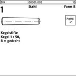 Kegelstift DIN 1 FormB B 5x 60 Stahl gedreht 100 Stück - VPE: 100