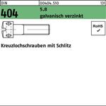 Kreuzlochschraube DIN 404 Schlitz M4x 8 5.8 galv.verz. 100 Stück - VPE: 100