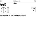 Verschlußdeckel DIN 443 z.Eindrücken 14 Stahl 100 Stück - VPE: 100