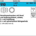 Verschlußschraube DIN 910-2 Bund/Außen-6-kt EG 3/8 A A5/1.4571 Entlüftung 10St. - VPE: 10