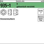 Kronenmutter DIN 935-1 M30 8 galv.verz. 10 Stück - VPE: 10