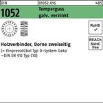 Holzverbinder DIN 1052 zweiseitig 65x35xM16 Temperguss galv.verz. 50St. - VPE: 50